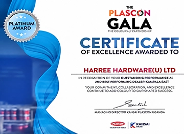Plascon Platinum Award