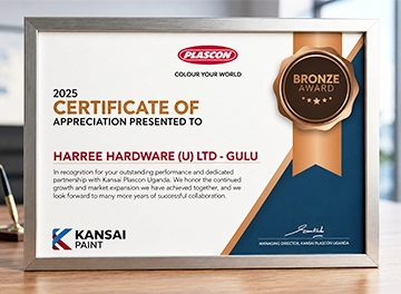 Plascon Bronze Award 2025